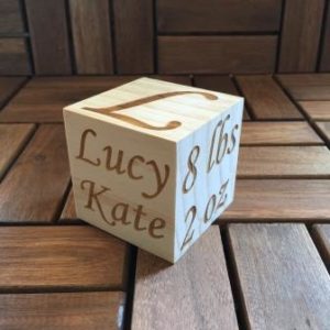 personalised baby block