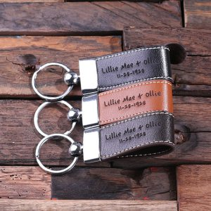 PERSONALISED LEATHER PHOTO KEYRING | MOTHERS DAY GIFT - Hold upon Heart